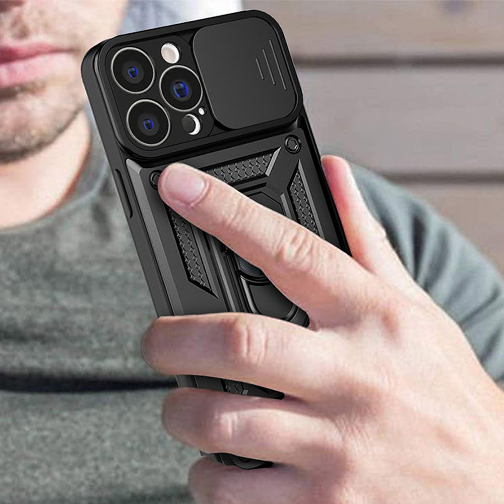 Case for Apple iPhone 15, Techsuit, CamShield, Black