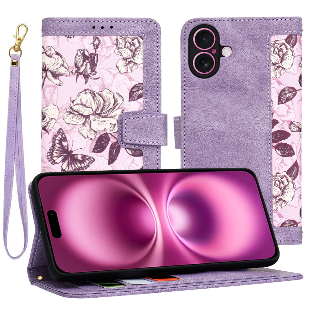 Case for Apple iPhone 16 Plus, Techsuit, FlipCraft, Purple