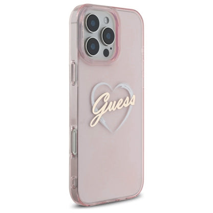 Case for Apple iPhone 16 Pro, Guess, IML Heart, Pink