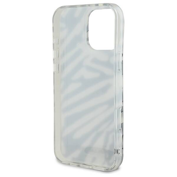 Case for Apple iPhone 16 Pro, Karl Lagerfeld, IML Luxury Zebra Pattern with Strap, Black