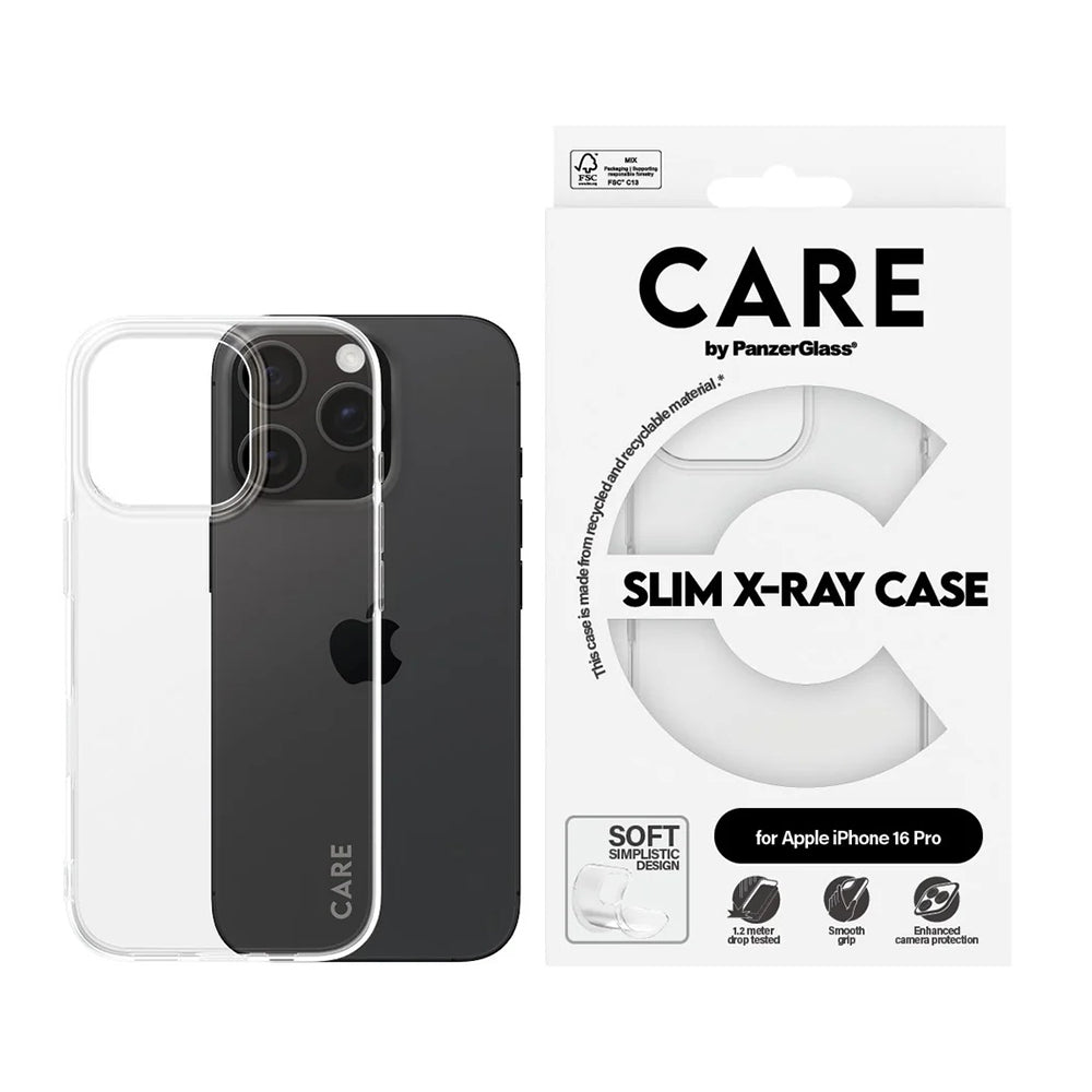 Case for Apple iPhone 16 Pro, PanzerGlass, Fashionable Care, Transparent