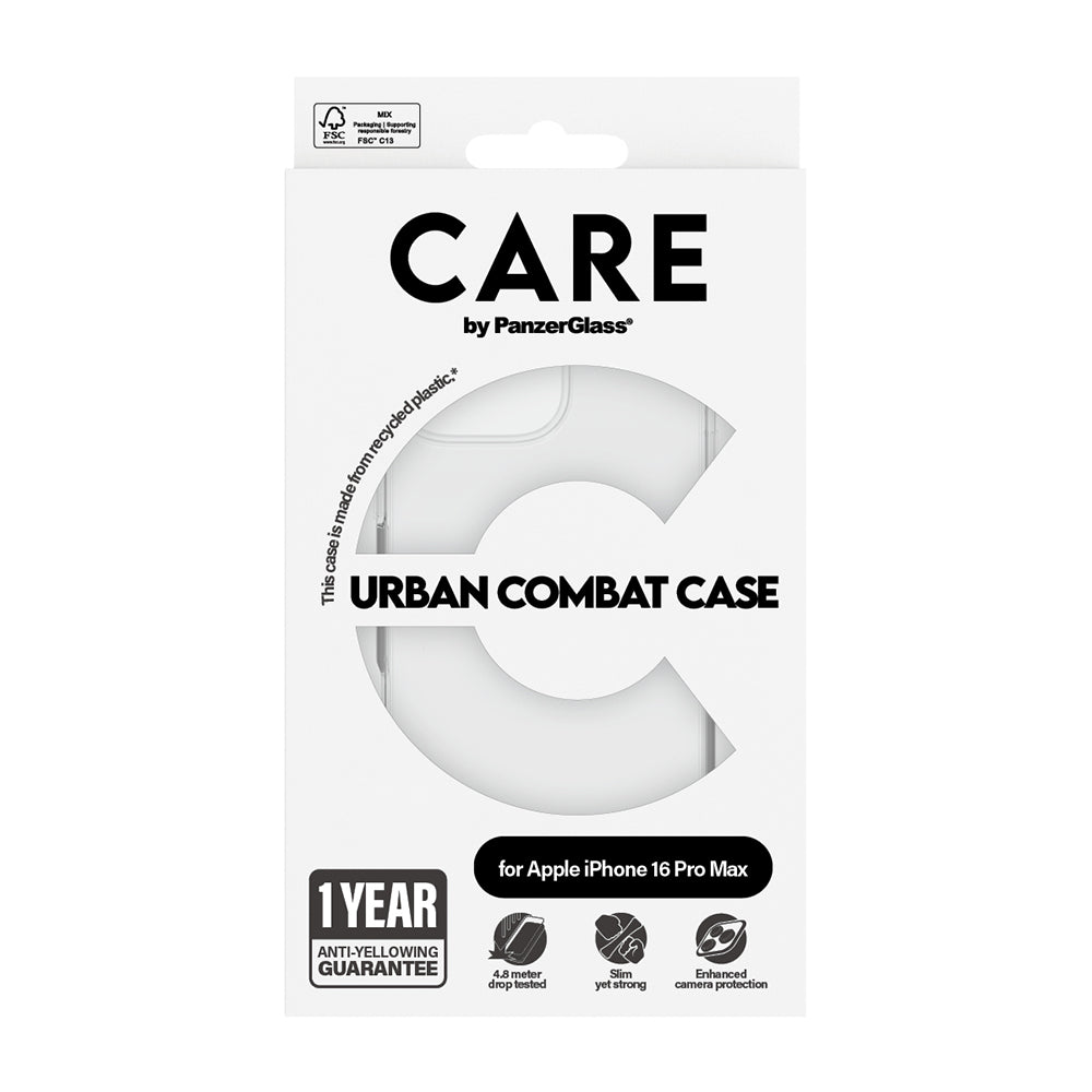 Case for Apple iPhone 16 Pro, PanzerGlass, Urban Combat Care, Transparent