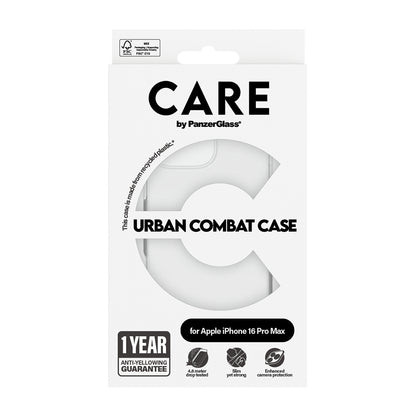 Case for Apple iPhone 16 Pro, PanzerGlass, Urban Combat Care, Transparent