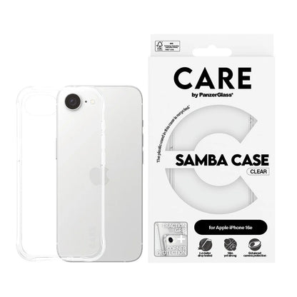 Case for Apple iPhone 16e, PanzerGlass, Fashionable Care, Transparent
