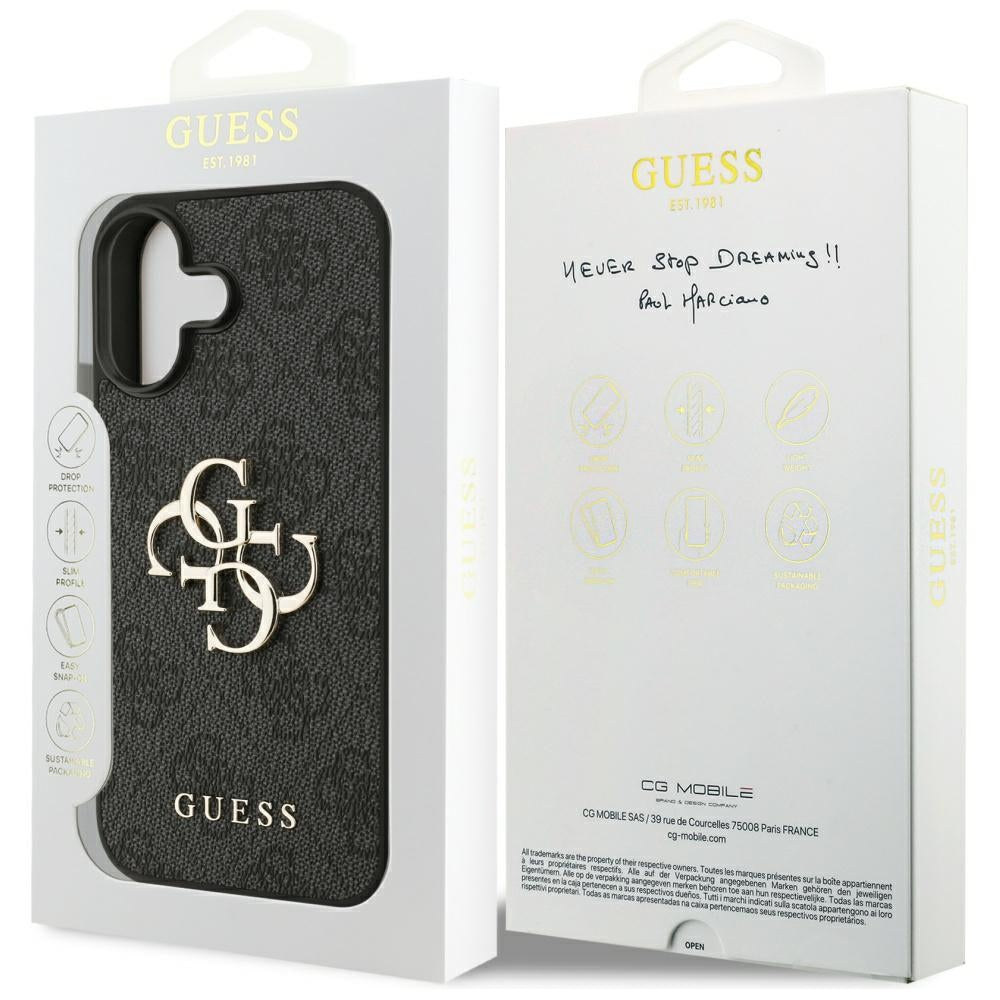 Case for Apple iPhone 17, Guess, 4G Big Logo, Black