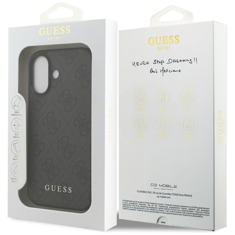 Case for Apple iPhone 17, Guess, 4G Classic, Black
