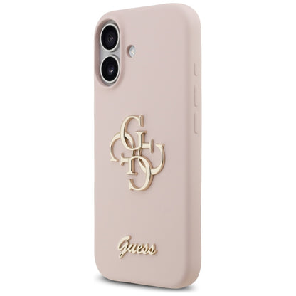 Case for Apple iPhone 17, Guess, Big 4G Script, Light Pink