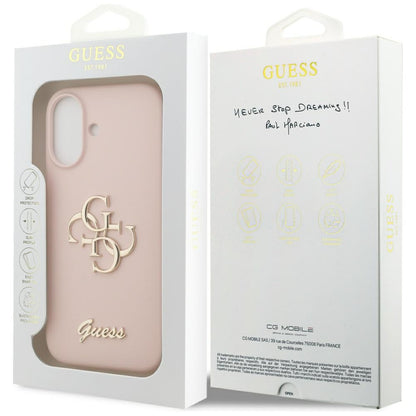 Case for Apple iPhone 17, Guess, Big 4G Script, Light Pink
