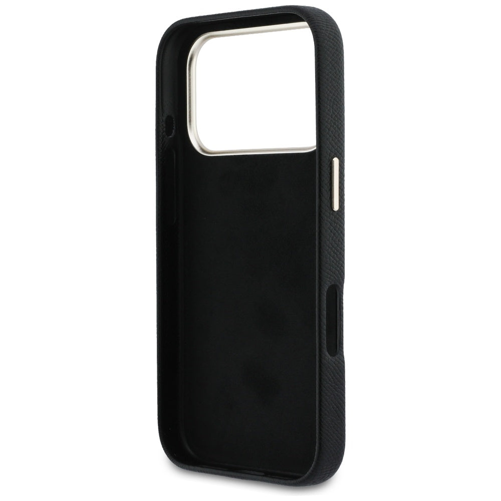 Case for Apple iPhone 17 Pro, Guess, Resin Logo, Black