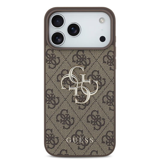 Case for Apple iPhone 18 Pro / 17 Pro, Guess, 4G Big Logo, Brown