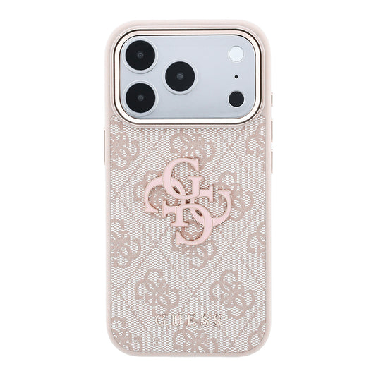 Case for Apple iPhone 18 Pro / 17 Pro, Guess, 4G Big Resin Logo, Pink
