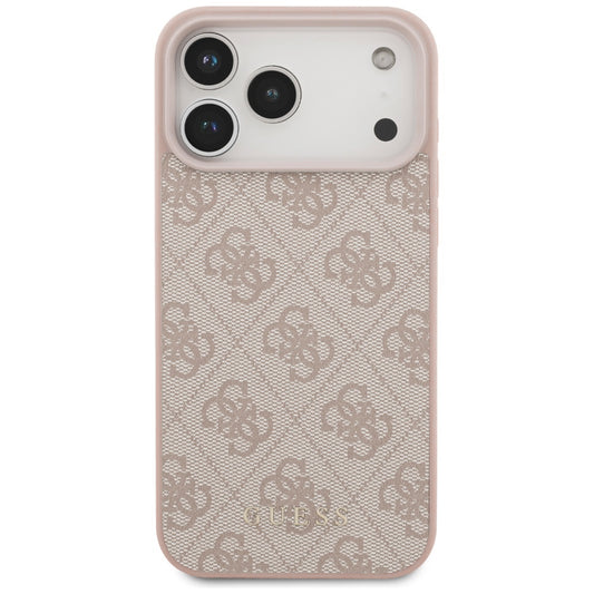 Case for Apple iPhone 18 Pro / 17 Pro, Guess, 4G Classic Logo, Pink