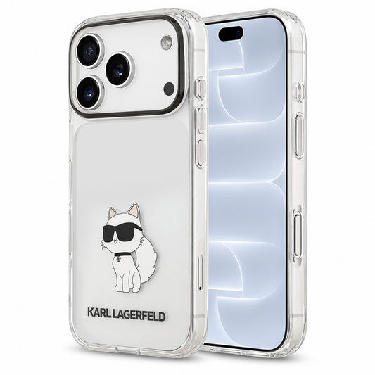 Case for Apple iPhone 18 Pro / 17 Pro, Karl Lagerfeld, IML Choupette NFT, Transparent