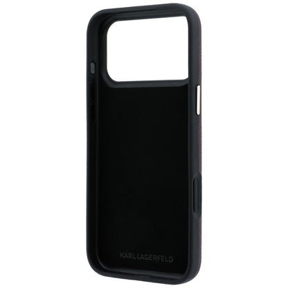 Case for Apple iPhone 18 Pro / 17 Pro, Karl Lagerfeld, Smooth Big Resin Signature Logo, Burgundy