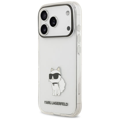 Case for Apple iPhone 18 Pro Max / 17 Pro Max, Karl Lagerfeld, IML Choupette NFT, Transparent