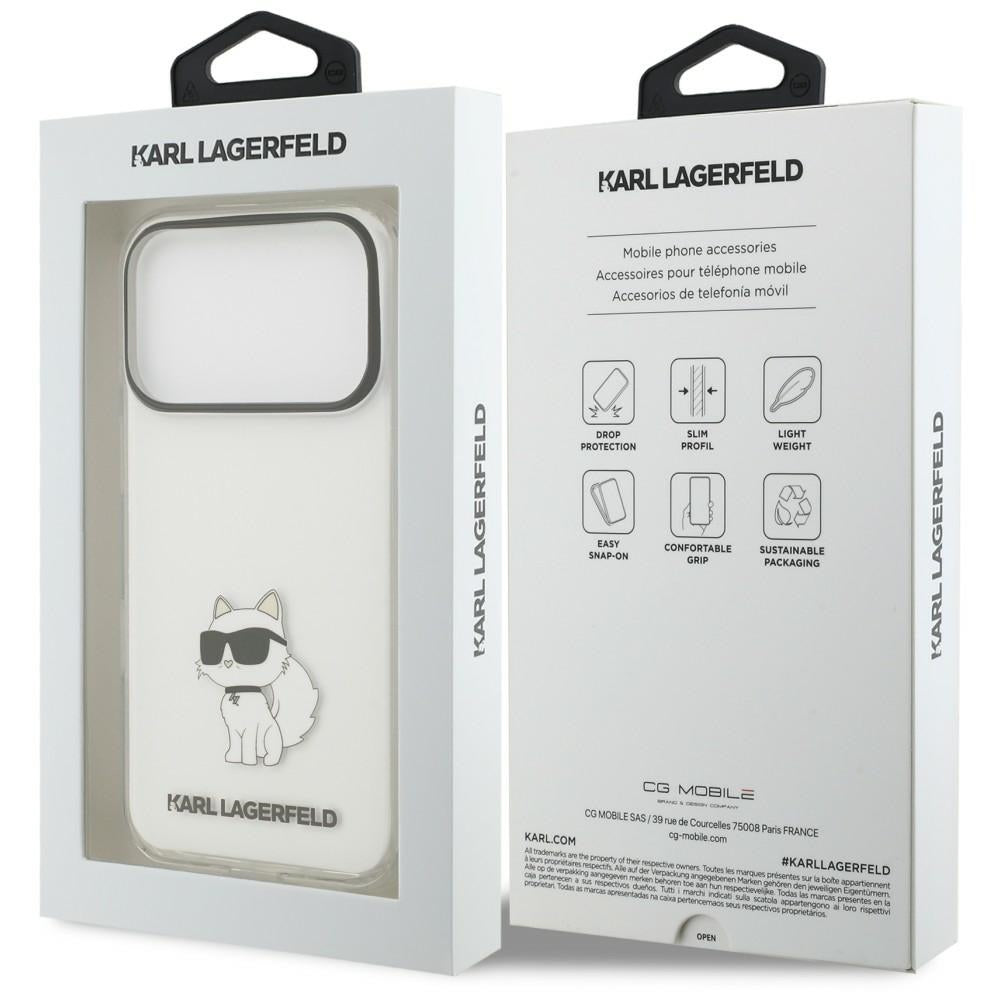 Case for Apple iPhone 18 Pro Max / 17 Pro Max, Karl Lagerfeld, IML Choupette NFT, Transparent