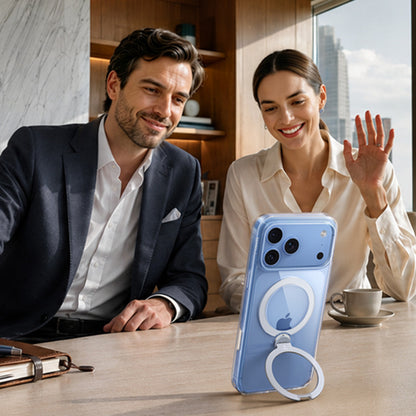 MagSafe Case for Apple iPhone 18 Pro Max / 17 Pro Max, Torras, Ostand Spin, Transparent