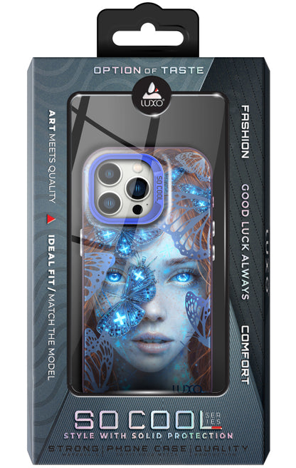 Case for Apple iPhone 15 Pro Max, LUXO So CooL, ArcadiA Butterfly Girl, Multicolor