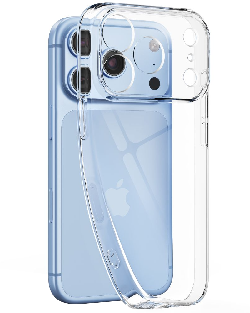 Case for Apple iPhone 18 Pro / 17 Pro, Tech-Protect, Flexair with Screen Protector, Transparent