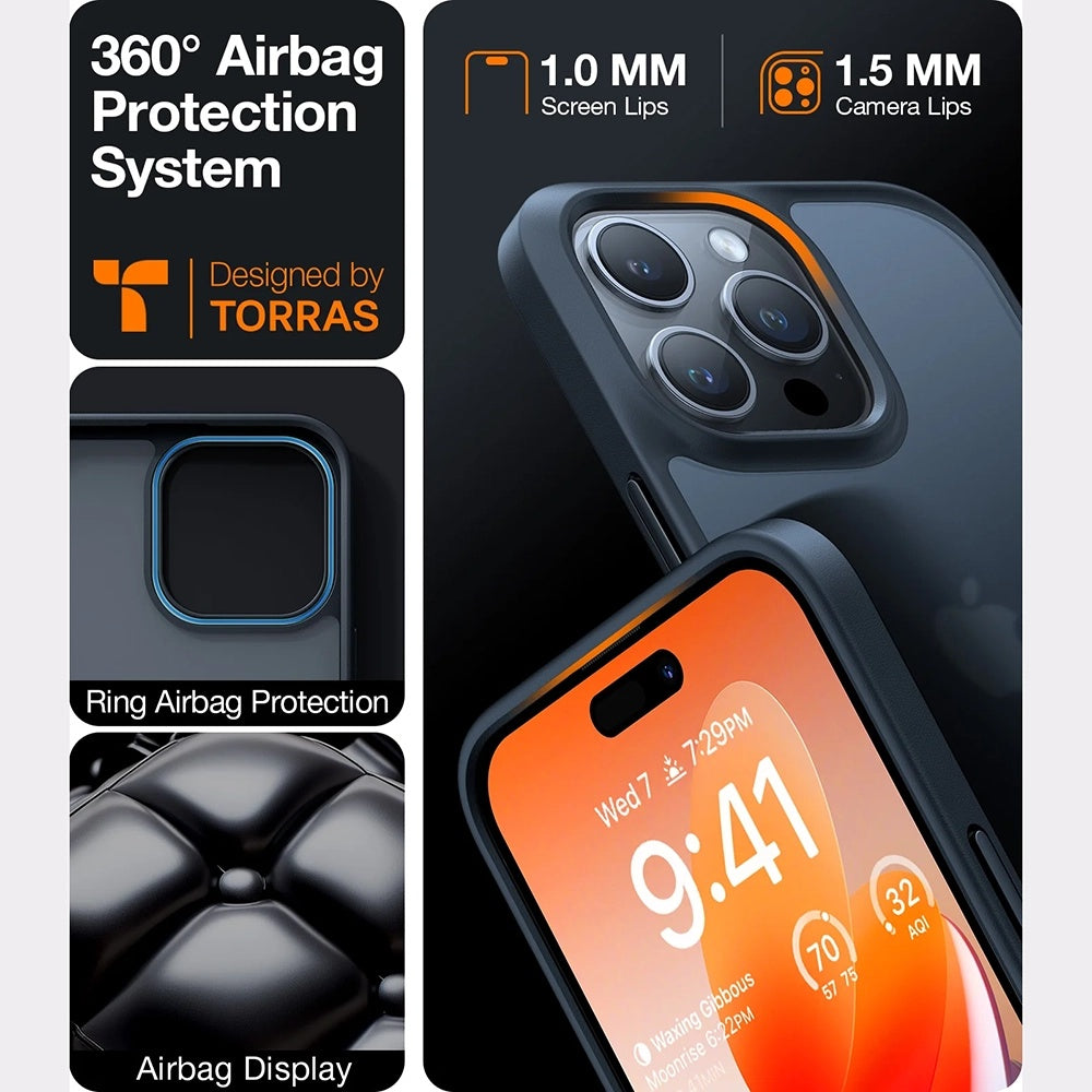 Case for Google Pixel 9a, Torras, Guardian, Black