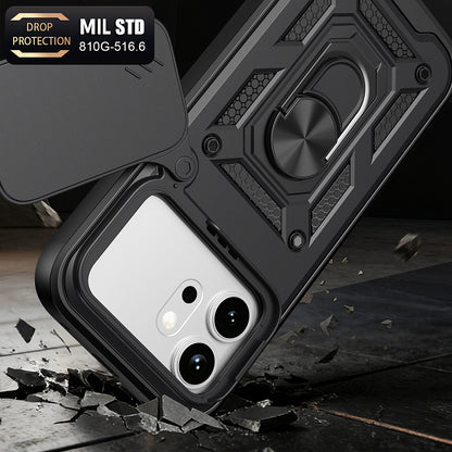 Case for Honor 600 Pro / 600, Techsuit, CamShield, Black