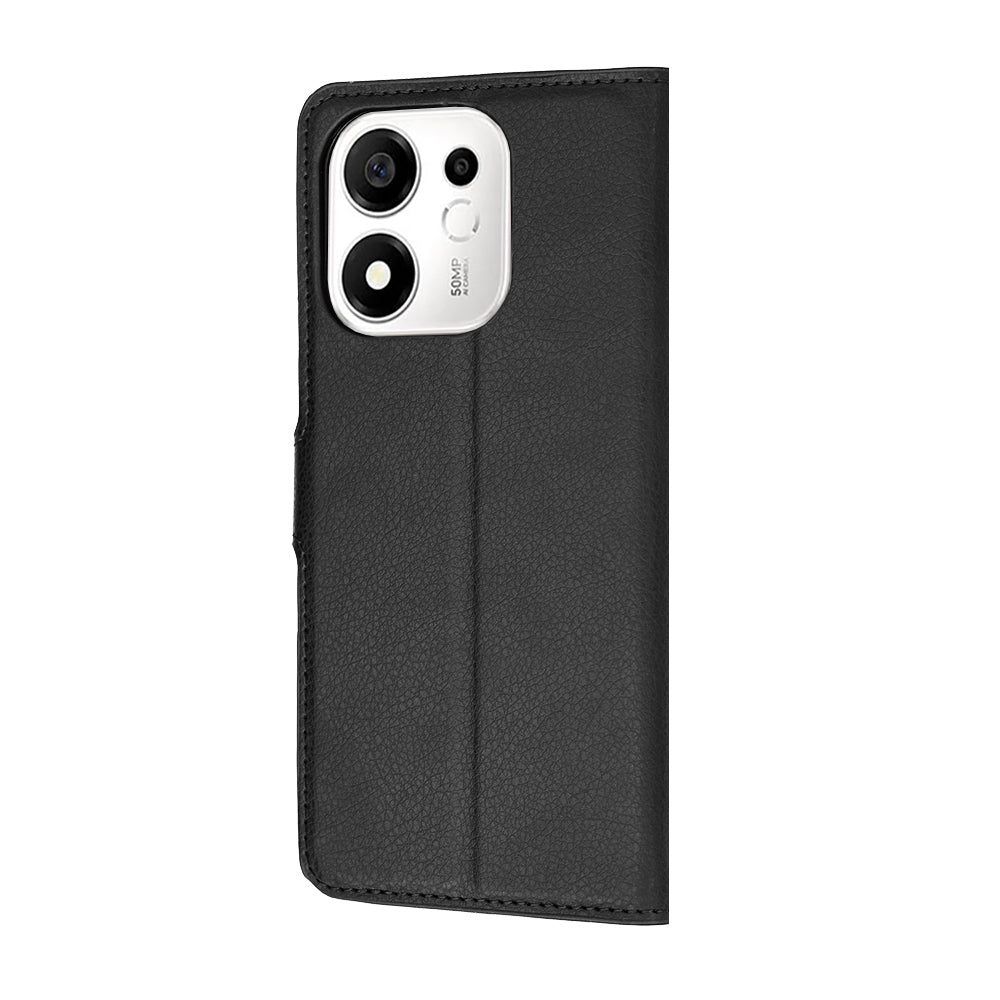 Case for Honor 600 Smart, Techsuit, Leather Folio, Black