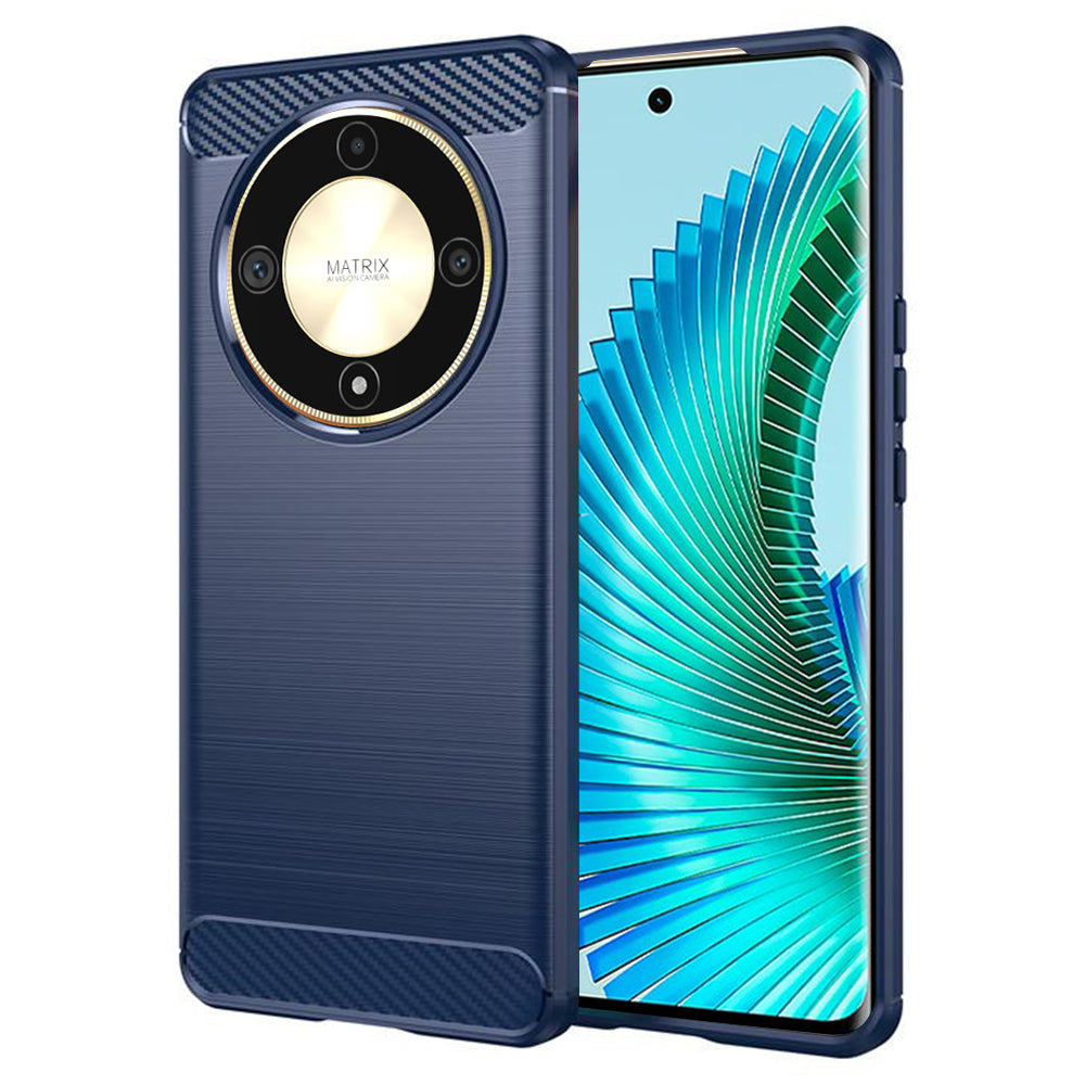 Case for Honor Magic6 Lite, Techsuit, Carbon, Blue