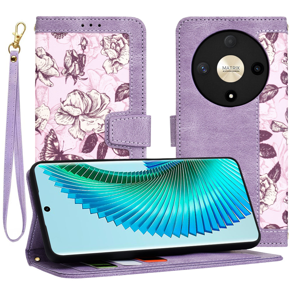 Case for Honor Magic6 Lite, Techsuit, FlipCraft, Purple