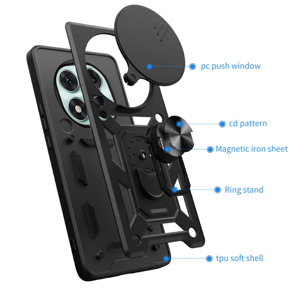 Case for Honor Magic7 Pro, Techsuit, CamShield, Black