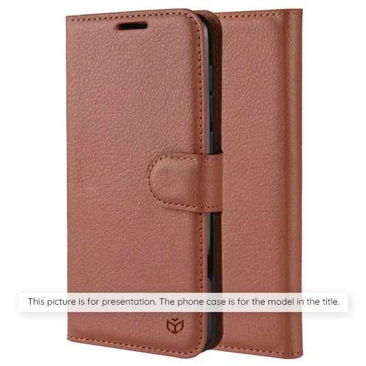 Case for Honor Magic8 Pro, Techsuit, Leather Folio, Brown