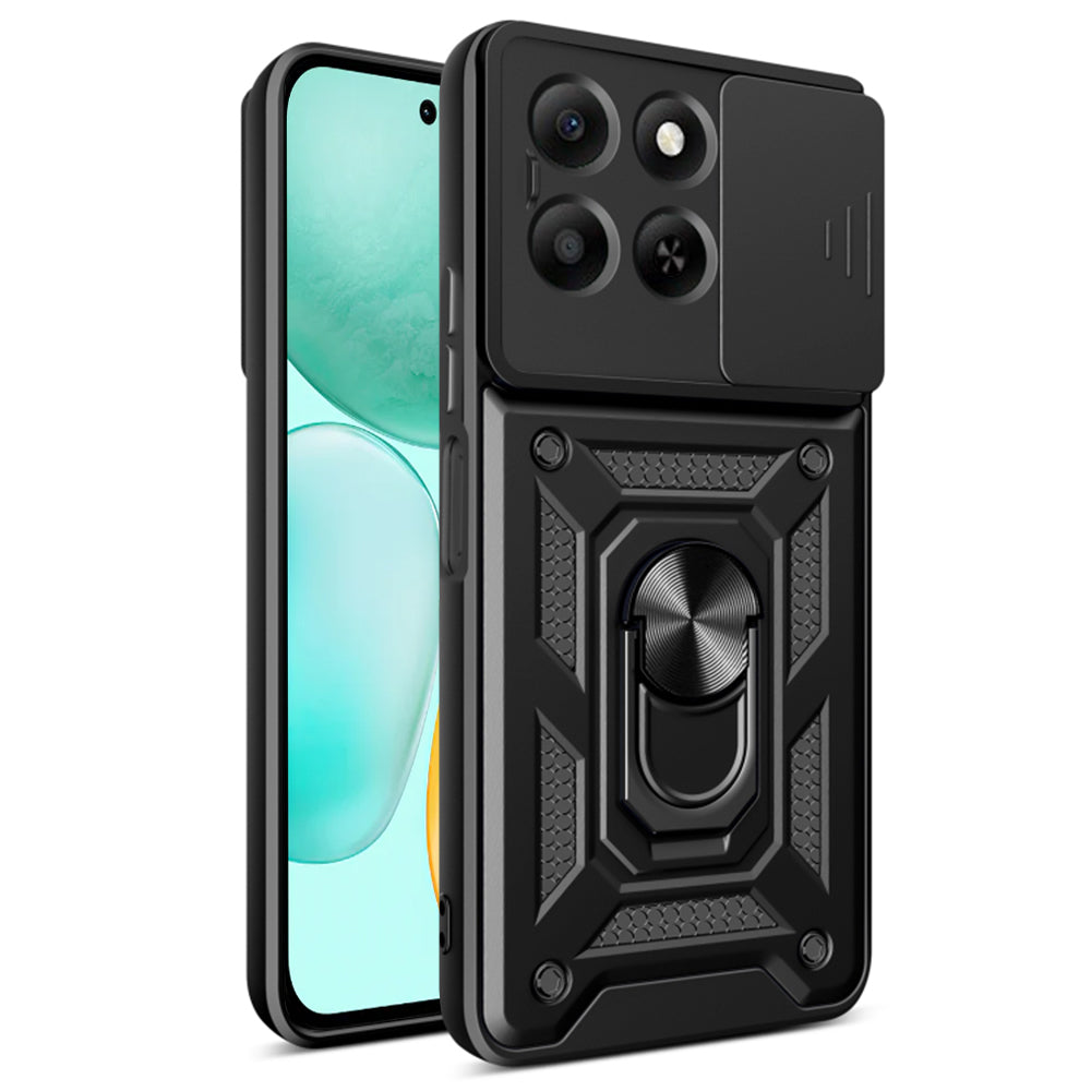 Case for Honor X6c, Techsuit, CamShield, Black