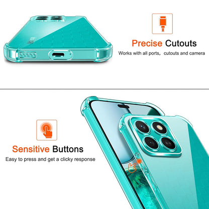 Case for Honor X8c, Techsuit, Shockproof Clear, Transparent