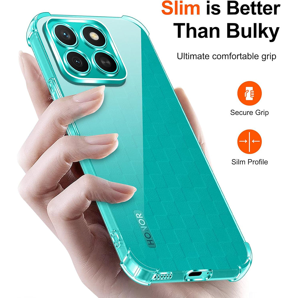Case for Honor X8c, Techsuit, Shockproof Clear, Transparent