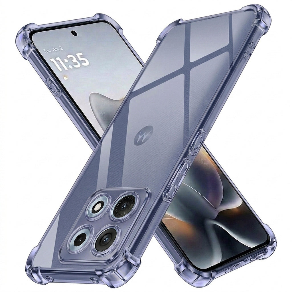 Case for Motorola Edge 70 Max, Techsuit, Shockproof Clear, Smoke