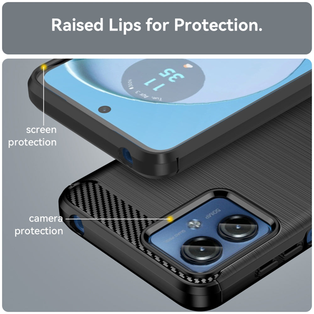 Case for Motorola Moto G14, Techsuit, Carbon, Black