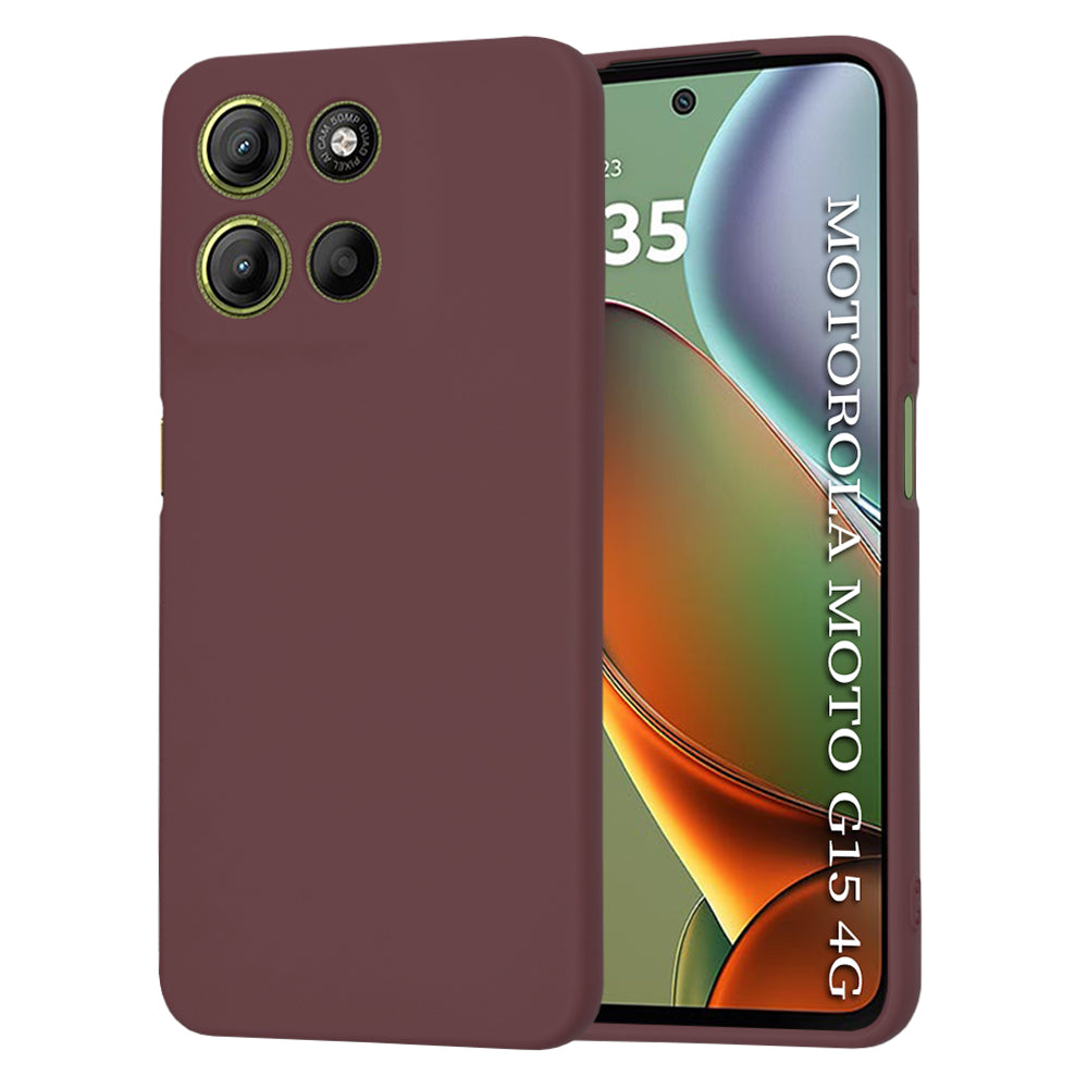Case for Motorola Moto G15 / G15 Power, Techsuit, SoftFlex, Burgundy