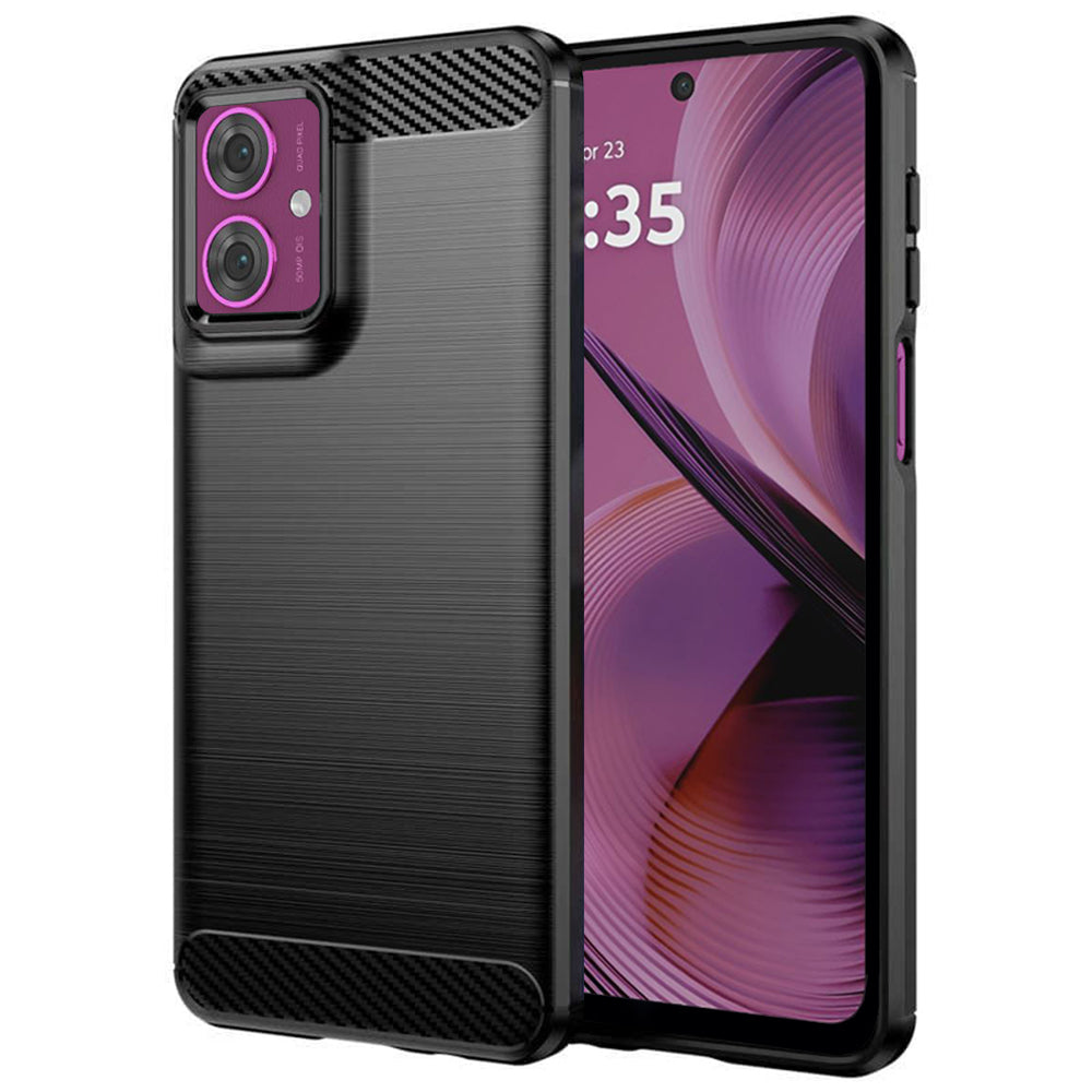 Case for Motorola Moto G55, Techsuit, Carbon, Black