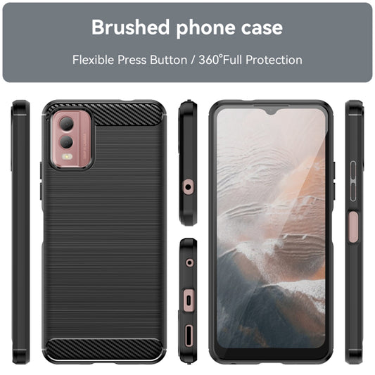 Case for Nokia C32, Techsuit, Carbon, Black