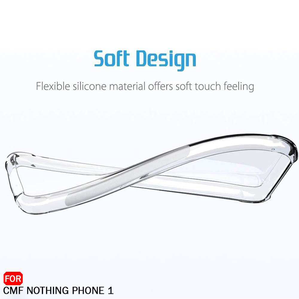Case for Nothing CMF Phone 1, Techsuit, Shockproof Clear, Transparent