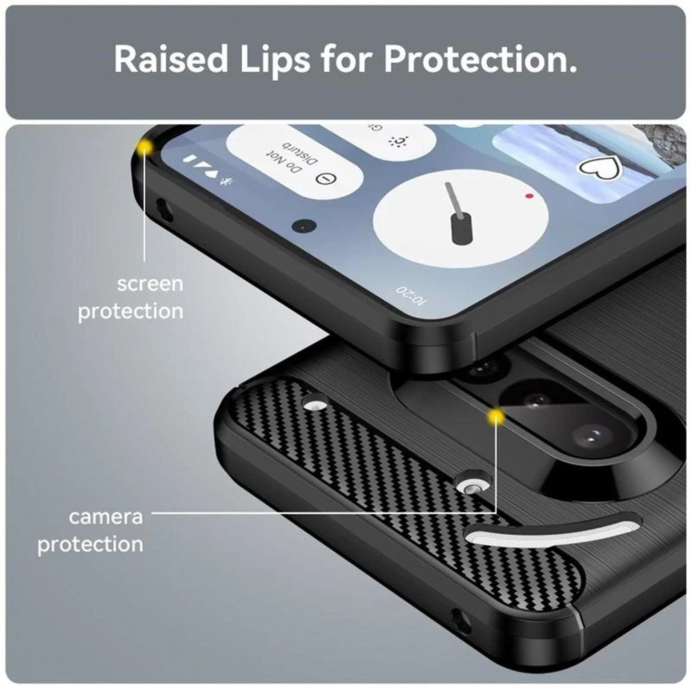 Case for Nothing Phone (3a), Techsuit, Carbon, Black