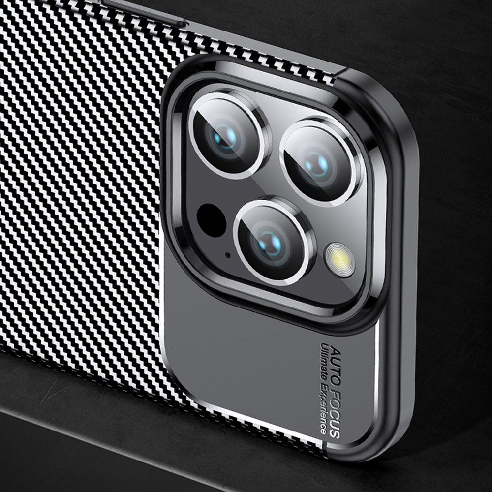 Case for OnePlus 13R, Techsuit, CarbonFiber, Black