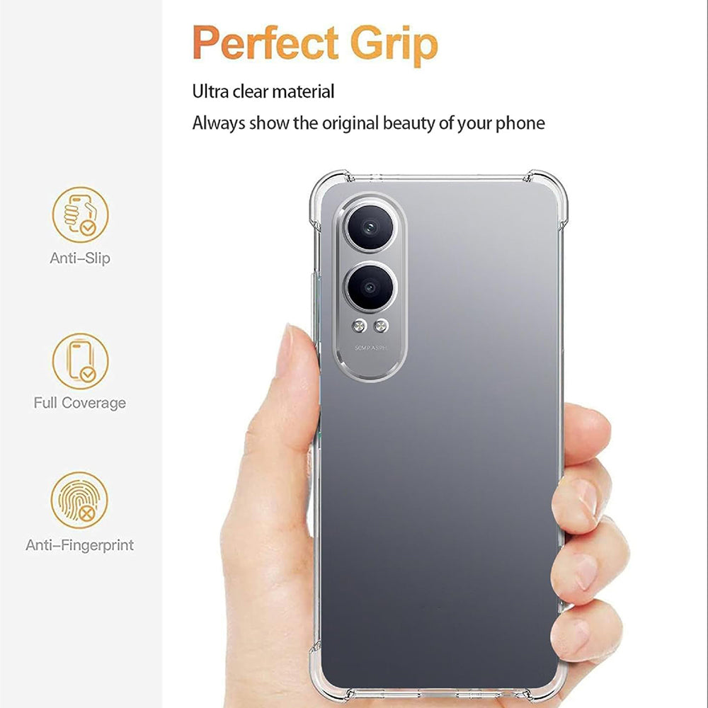 Case for OnePlus Nord CE4 Lite, Techsuit, Shockproof Clear, Transparent