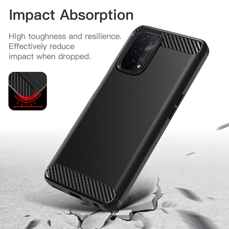 Case for OnePlus Nord N200 5G / Oppo A74 5G / A54 5G, Techsuit, Carbon, Black