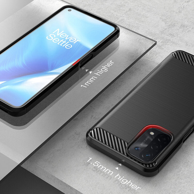 Case for OnePlus Nord N200 5G / Oppo A74 5G / A54 5G, Techsuit, Carbon, Black