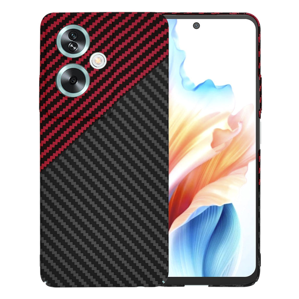 Case for OnePlus Nord N30 SE / Oppo A79, Techsuit, Carbonite FiberShell, Black Red