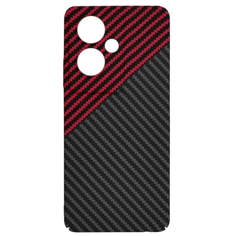 Case for OnePlus Nord N30 SE / Oppo A79, Techsuit, Carbonite FiberShell, Black Red