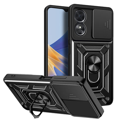 Case for Oppo A17, Techsuit, CamShield, Black