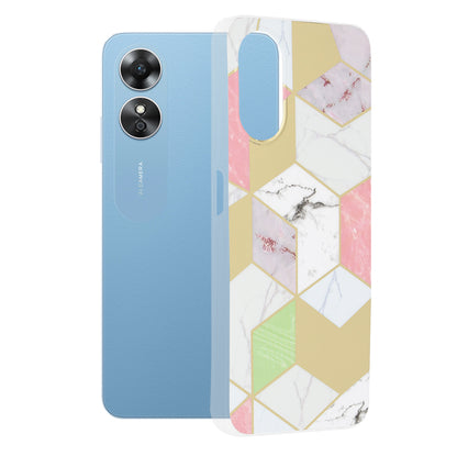 Case for Oppo A17, Techsuit, Marble, Purple