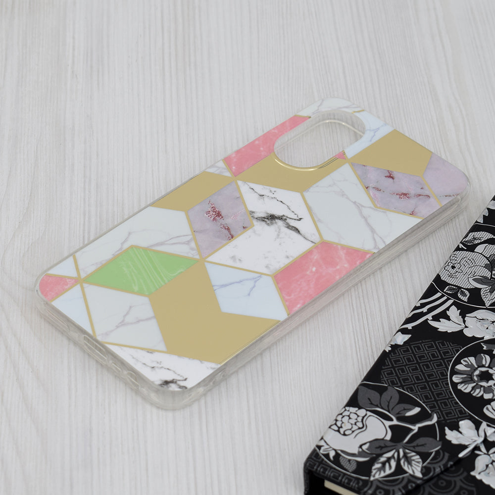 Case for Oppo A17, Techsuit, Marble, Purple