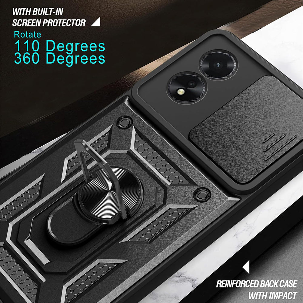 Case for Oppo A18 / A38, Techsuit, CamShield, Black